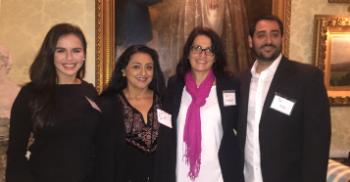 Members of the Jha Lab (L to R: Lindsey Slavin, Amishi Jha, Ekaterina Niniva, Tony Zanesco)